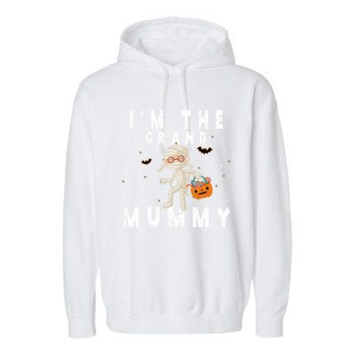 Funny Grandma Halloween Cute Gift IM The Grand Mummy Gift Garment-Dyed Fleece Hoodie