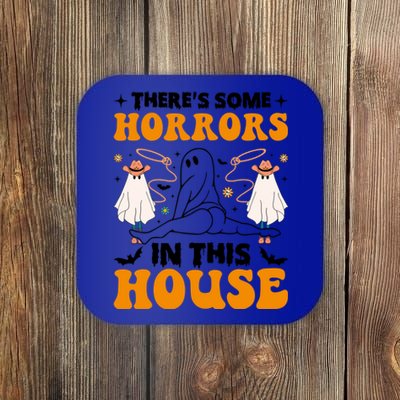 Funny Ghost Halloween ThereS Some Horrors In This House Gift Coaster