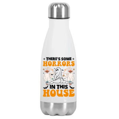 Funny Ghost Halloween ThereS Some Horrors In This House Gift Stainless Steel Insulated Water Bottle