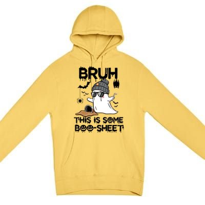 Funny Ghost Halloween Humor Bruh This Is Some Boo Sheet Meaningful Gift Premium Pullover Hoodie