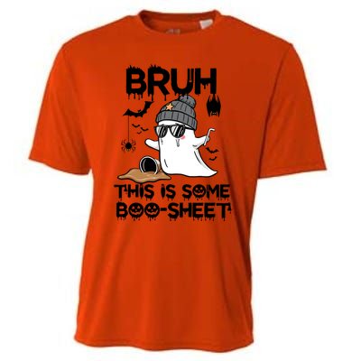 Funny Ghost Halloween Humor Bruh This Is Some Boo Sheet Meaningful Gift Cooling Performance Crew T-Shirt