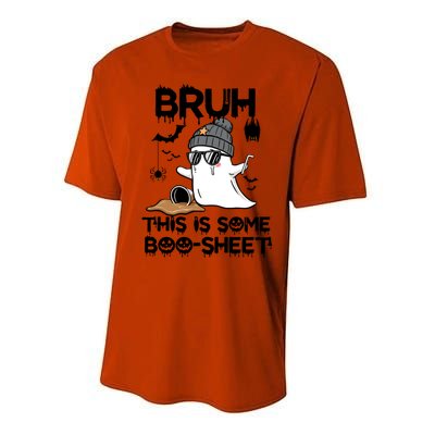 Funny Ghost Halloween Humor Bruh This Is Some Boo Sheet Meaningful Gift Performance Sprint T-Shirt