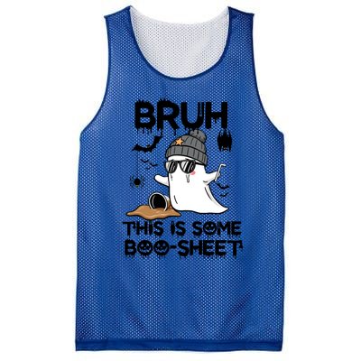 Funny Ghost Halloween Humor Bruh This Is Some Boo Sheet Meaningful Gift Mesh Reversible Basketball Jersey Tank