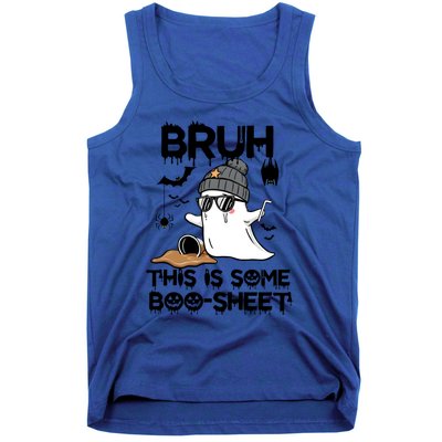 Funny Ghost Halloween Humor Bruh This Is Some Boo Sheet Meaningful Gift Tank Top