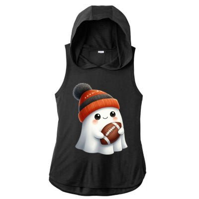 Football Ghost Halloween Party Costume Gift Ladies PosiCharge Tri-Blend Wicking Draft Hoodie Tank