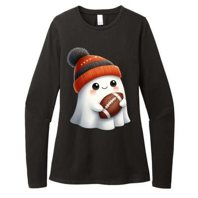 Football Ghost Halloween Party Costume Gift Womens CVC Long Sleeve Shirt