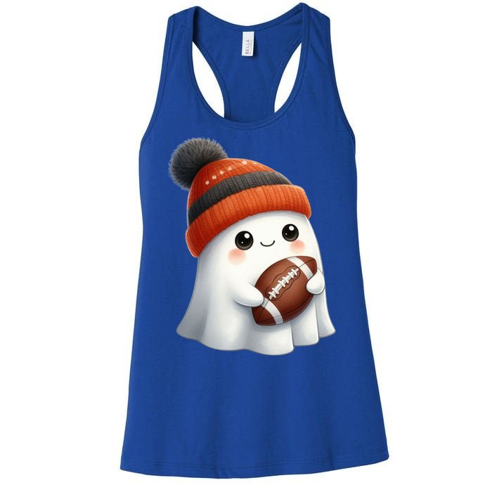 Football Ghost Halloween Party Costume Gift Women's Racerback Tank