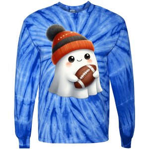 Football Ghost Halloween Party Costume Gift Tie-Dye Long Sleeve Shirt