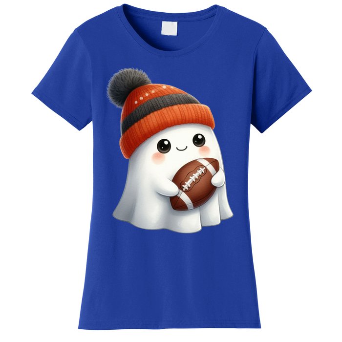 Football Ghost Halloween Party Costume Gift Women's T-Shirt