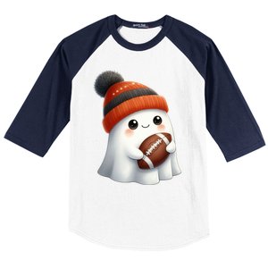 Football Ghost Halloween Party Costume Gift Baseball Sleeve Shirt