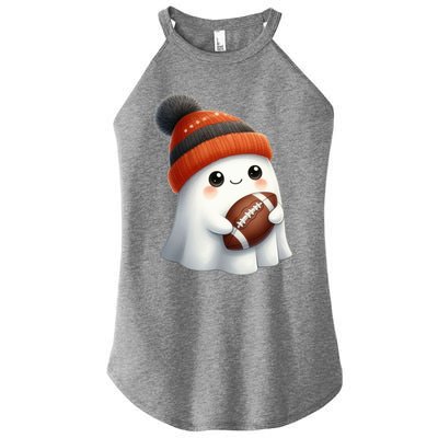 Football Ghost Halloween Party Costume Gift Women's Perfect Tri Rocker Tank