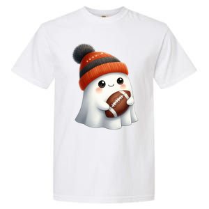 Football Ghost Halloween Party Costume Gift Garment-Dyed Heavyweight T-Shirt