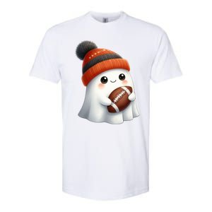 Football Ghost Halloween Party Costume Gift Softstyle CVC T-Shirt