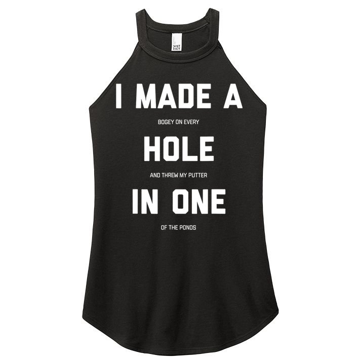 Funny Golf Hole In One Golf Gag Gifts Women's Perfect Tri Rocker Tank