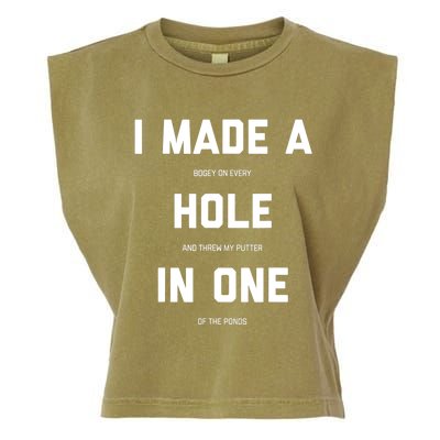 Funny Golf Hole In One Golf Gag Gifts Garment-Dyed Women's Muscle Tee