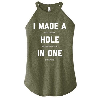 Funny Golf Hole In One Golf Gag Gifts Women’s Perfect Tri Rocker Tank