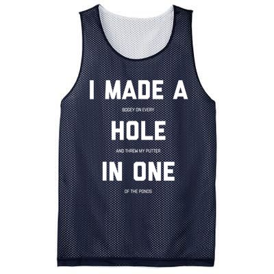 Funny Golf Hole In One Golf Gag Gifts Mesh Reversible Basketball Jersey Tank