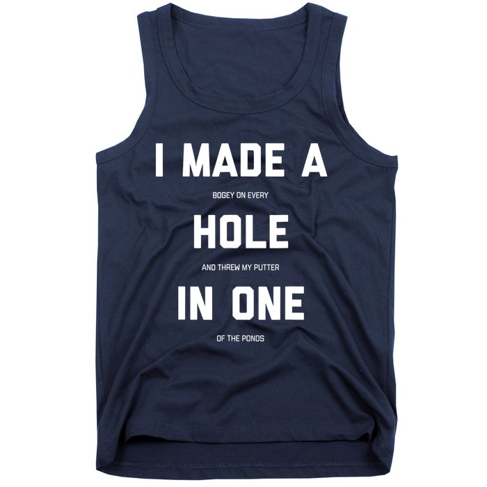 Funny Golf Hole In One Golf Gag Gifts Tank Top