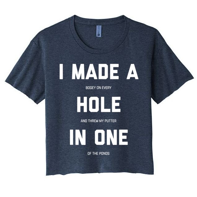 Funny Golf Hole In One Golf Gag Gifts Crop Top