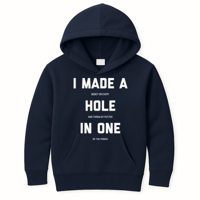 Funny Golf Hole In One Golf Gag Gifts Kids Hoodie