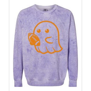 Football Ghost Halloween Sports Autumn Fall Cute Gift Colorblast Crewneck Sweatshirt