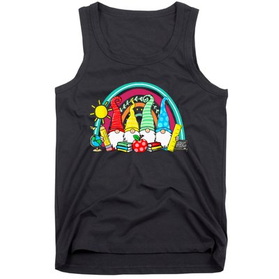 Funny Gnomes Happy First Day Teachers Student Back To School Tank Top