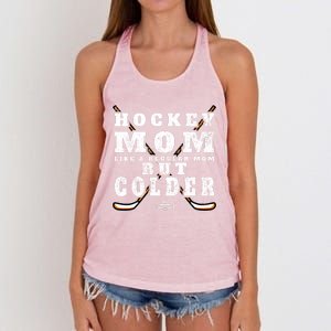 Funny Gift Hockey Mom Gift Like A Regular Mom But Colder Gift Meaningful Gift Women's Knotted Racerback Tank