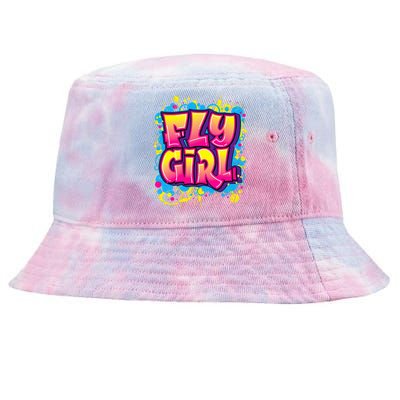 Fly Girl Hip Hop 80s 90s Dance Bgirl Urban Graffiti Style Tie-Dyed Bucket Hat