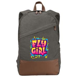 Fly Girl Hip Hop 80s 90s Dance Bgirl Urban Graffiti Style Cotton Canvas Backpack