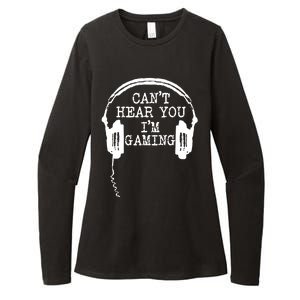 Funny Gamer Headset I Can't Hear You I'm Gaming Great Gift Womens CVC Long Sleeve Shirt