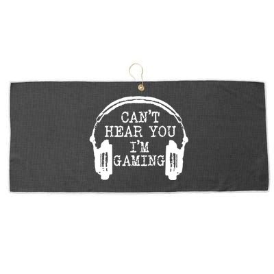 Funny Gamer Headset I Can't Hear You I'm Gaming Meaningful Gift Large Microfiber Waffle Golf Towel