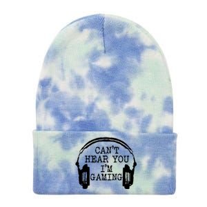 Funny Gamer Headset I Can't Hear You I'm Gaming Meaningful Gift Tie Dye 12in Knit Beanie