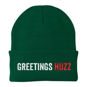 Funny Greetings Huzz Funny Gen Z Gen Alpha Slang Viral Meme Knit Cap Winter Beanie