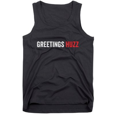 Funny Greetings Huzz Funny Gen Z Gen Alpha Slang Viral Meme Tank Top