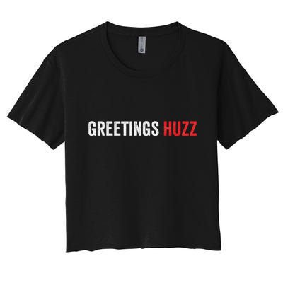 Funny Greetings Huzz Funny Gen Z Gen Alpha Slang Viral Meme Crop Top