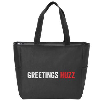 Funny Greetings Huzz Funny Gen Z Gen Alpha Slang Viral Meme Zip Tote Bag