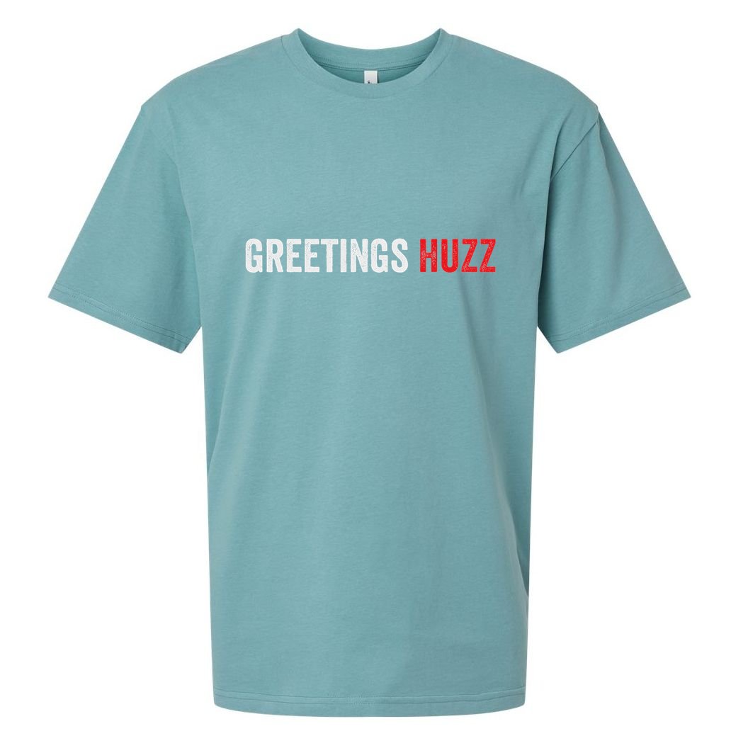 Funny Greetings Huzz Funny Gen Z Gen Alpha Slang Viral Meme Sueded Cloud Jersey T-Shirt