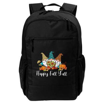 Funny Gnomes Happy Fall Y'all Leopard Pumpkin Autumn Gnomes Backpack