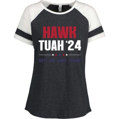 Funny Gift Hawk Tush 2024 Spit On That Thing Enza Ladies Jersey Colorblock Tee