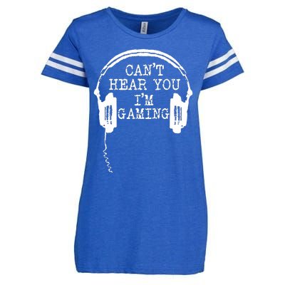 Funny Gamer Headset I CanT Hear You IM Gaming Enza Ladies Jersey Football T-Shirt