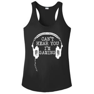 Funny Gamer Headset I Cant Hear You Im Gaming Ladies PosiCharge Competitor Racerback Tank