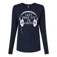 Funny Gamer Headset I Cant Hear You Im Gaming Womens Cotton Relaxed Long Sleeve T-Shirt