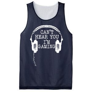 Funny Gamer Headset I Cant Hear You Im Gaming Mesh Reversible Basketball Jersey Tank