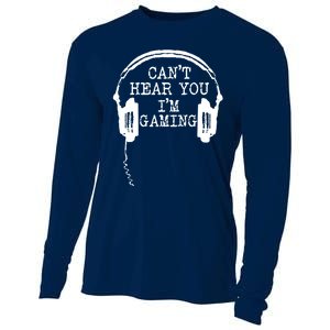 Funny Gamer Headset I Cant Hear You Im Gaming Cooling Performance Long Sleeve Crew