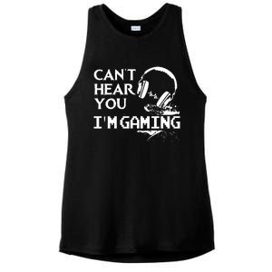 Funny Gamer Headset I Cant Hear You Im Gaming Ladies PosiCharge Tri-Blend Wicking Tank