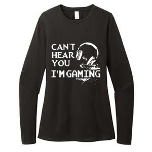 Funny Gamer Headset I Cant Hear You Im Gaming Womens CVC Long Sleeve Shirt