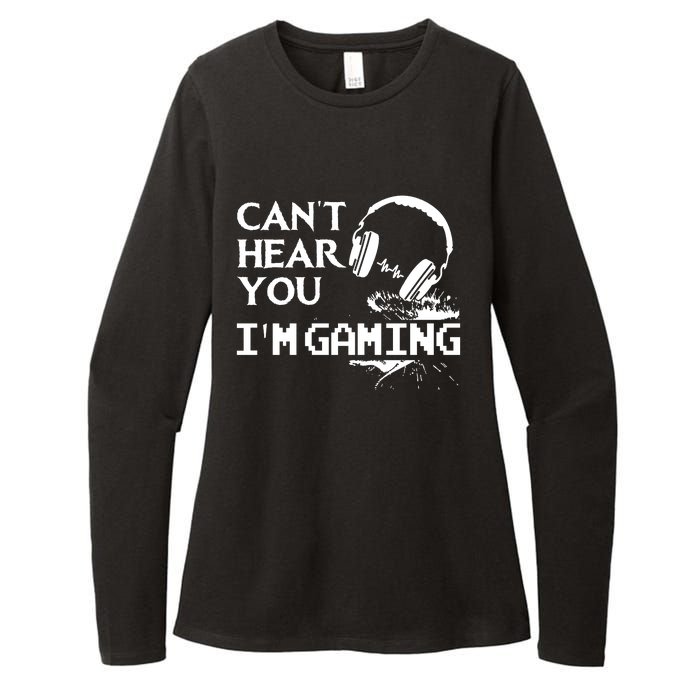 Funny Gamer Headset I Cant Hear You Im Gaming Womens CVC Long Sleeve Shirt