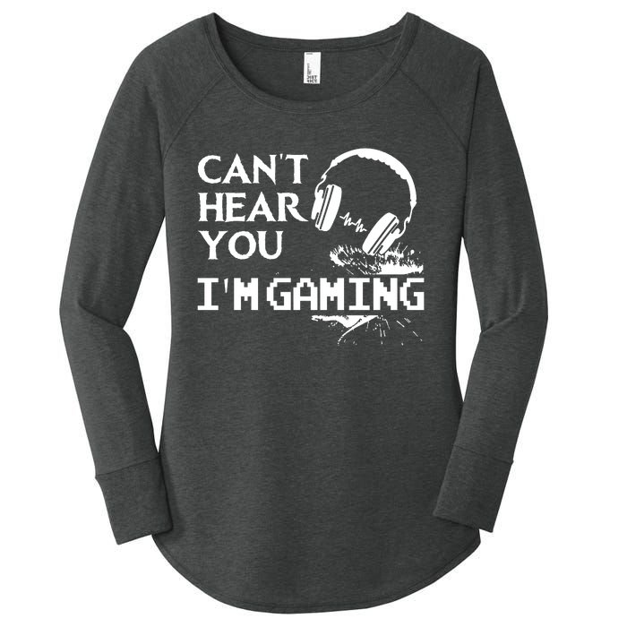 Funny Gamer Headset I Cant Hear You Im Gaming Women's Perfect Tri Tunic Long Sleeve Shirt