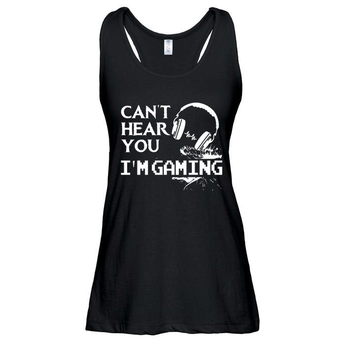 Funny Gamer Headset I Cant Hear You Im Gaming Ladies Essential Flowy Tank