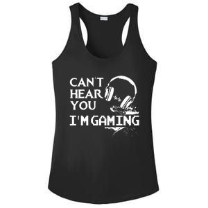 Funny Gamer Headset I Cant Hear You Im Gaming Ladies PosiCharge Competitor Racerback Tank